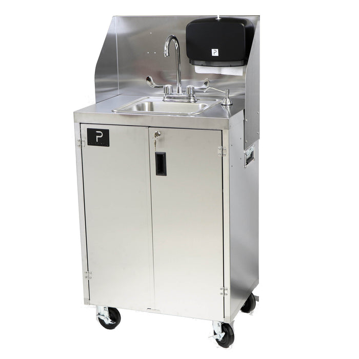 Paragon Electric Portable Sink, with Hot Water Heater and Pump - Movable Steel Hand Washing Sink