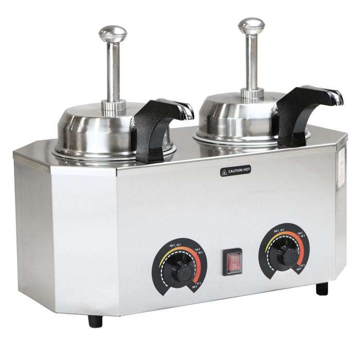 Paragon Dual Food Pump Dispenser Warmer with Heated Spout