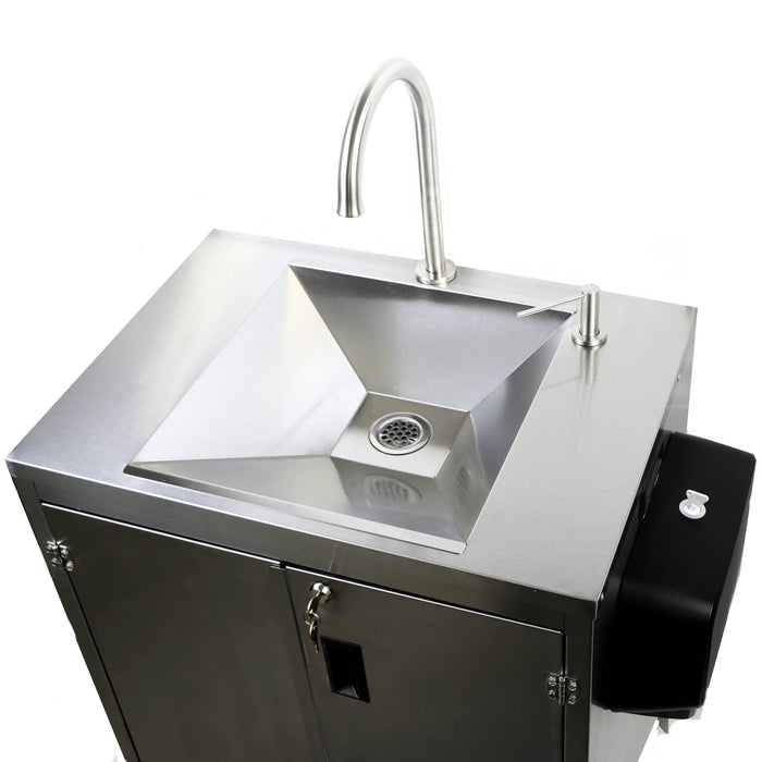 Paragon Econo-Sink, Portable Sink Touch-Less Hand-Washing Station - Stainless Steel