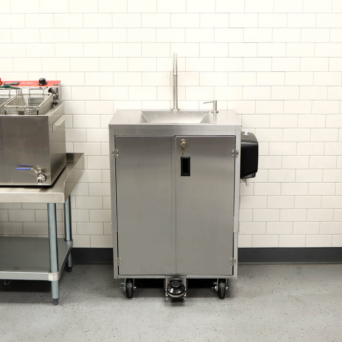 Paragon Econo-Sink, Portable Sink Touch-Less Hand-Washing Station - Stainless Steel