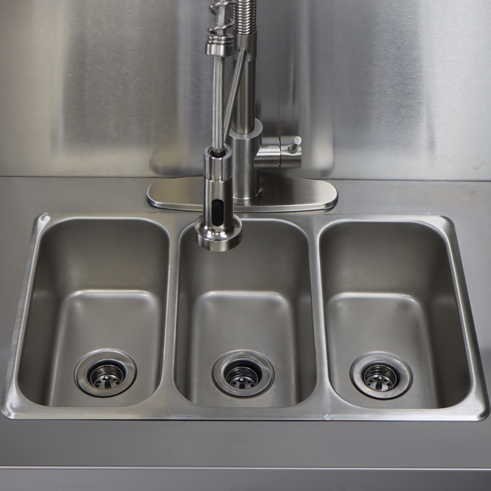Triple 3 Basin E-Sink - Portable Electric Heated Dish Washing Station