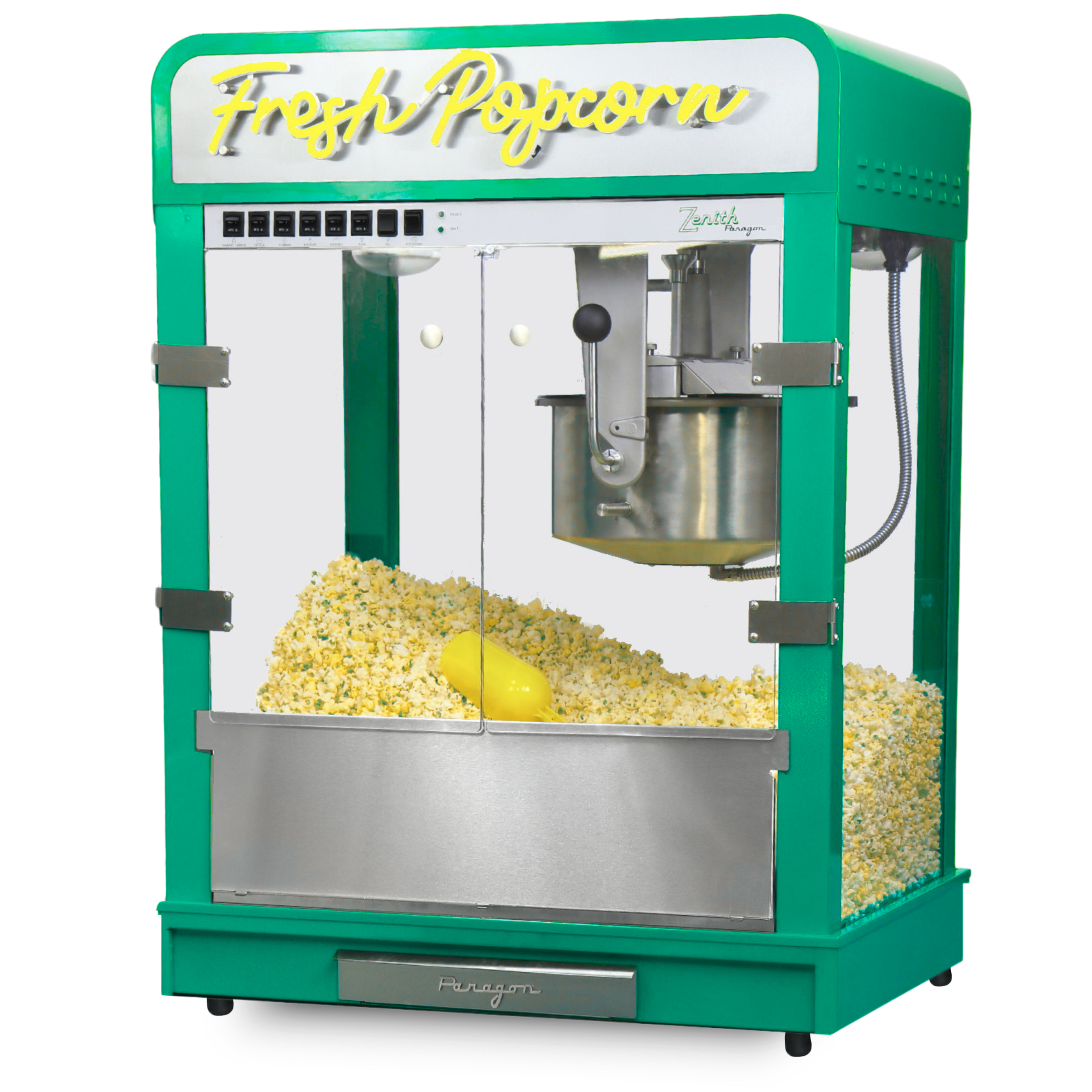 Zenith 32 oz. Popcorn Machine - Green — Paragon Concessions