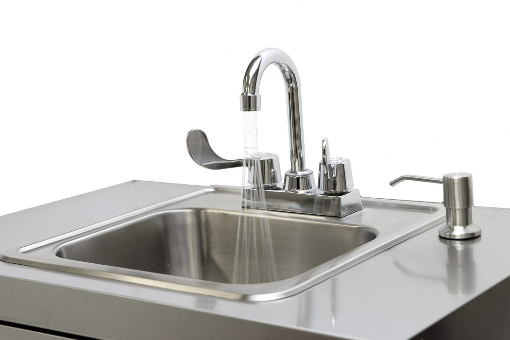 Paragon Electric Portable Sink, with Hot Water Heater and Pump - Movable Steel Hand Washing Sink