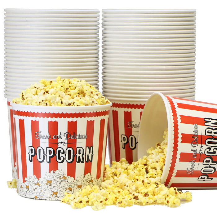 Large Popcorn Buckets (85 oz) - Packs 25, 50, 100