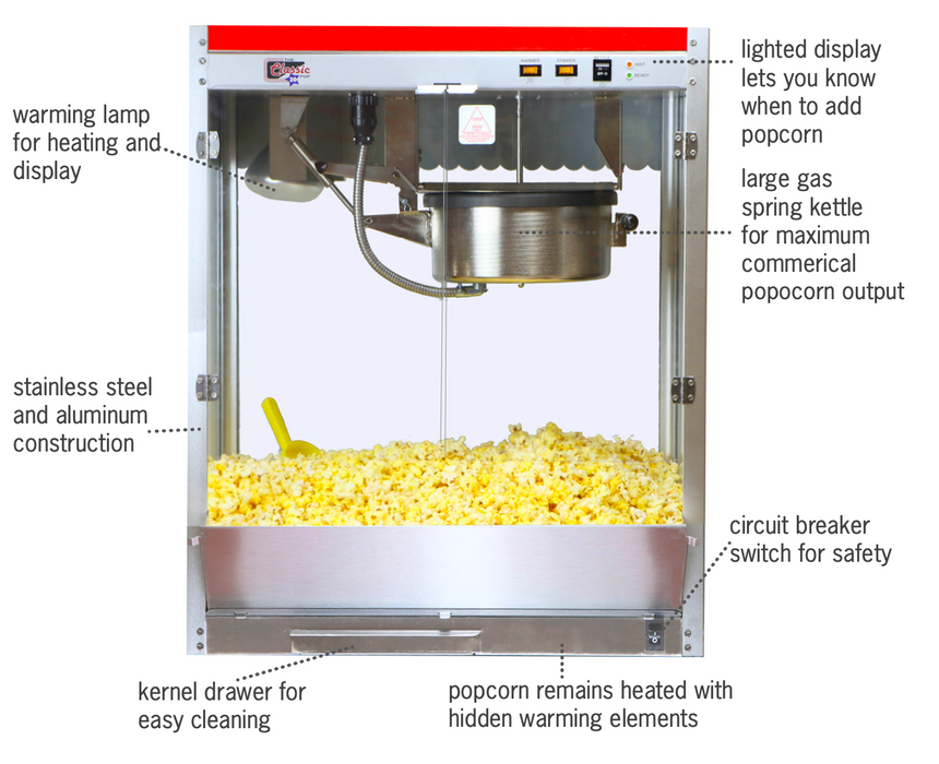 Classic Pop 20 ounce Popcorn Machine