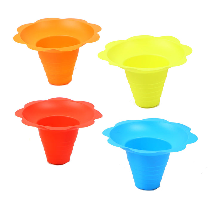 8 Ounce Flower Drip Trays Snow Cone Cups - Pack of 100