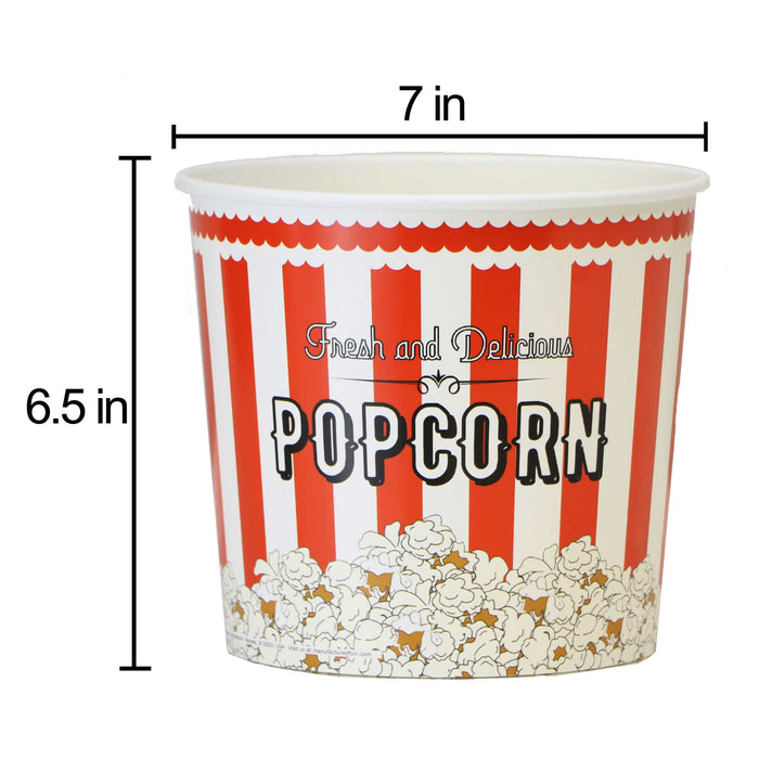 Large Popcorn Buckets (85 oz) - Packs 25, 50, 100